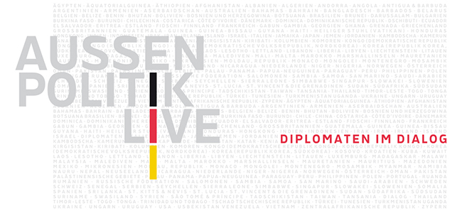Logo Aussenpolitik live - Diplomaten im Dialog