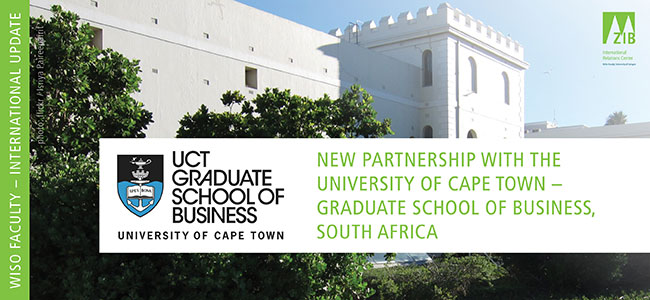 New partnership with the University of Cape Town
